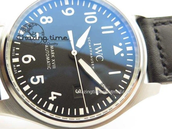 MIROTIME 0212 Mark XVIII IW327001 V6F Best Edition Black Dial On Black Leather Strap A Tailored 7307